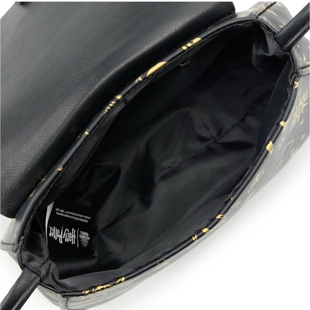 Harry potter Black and Gold Saddle Crossbody Bag with Emblem - Picture 5 of 8